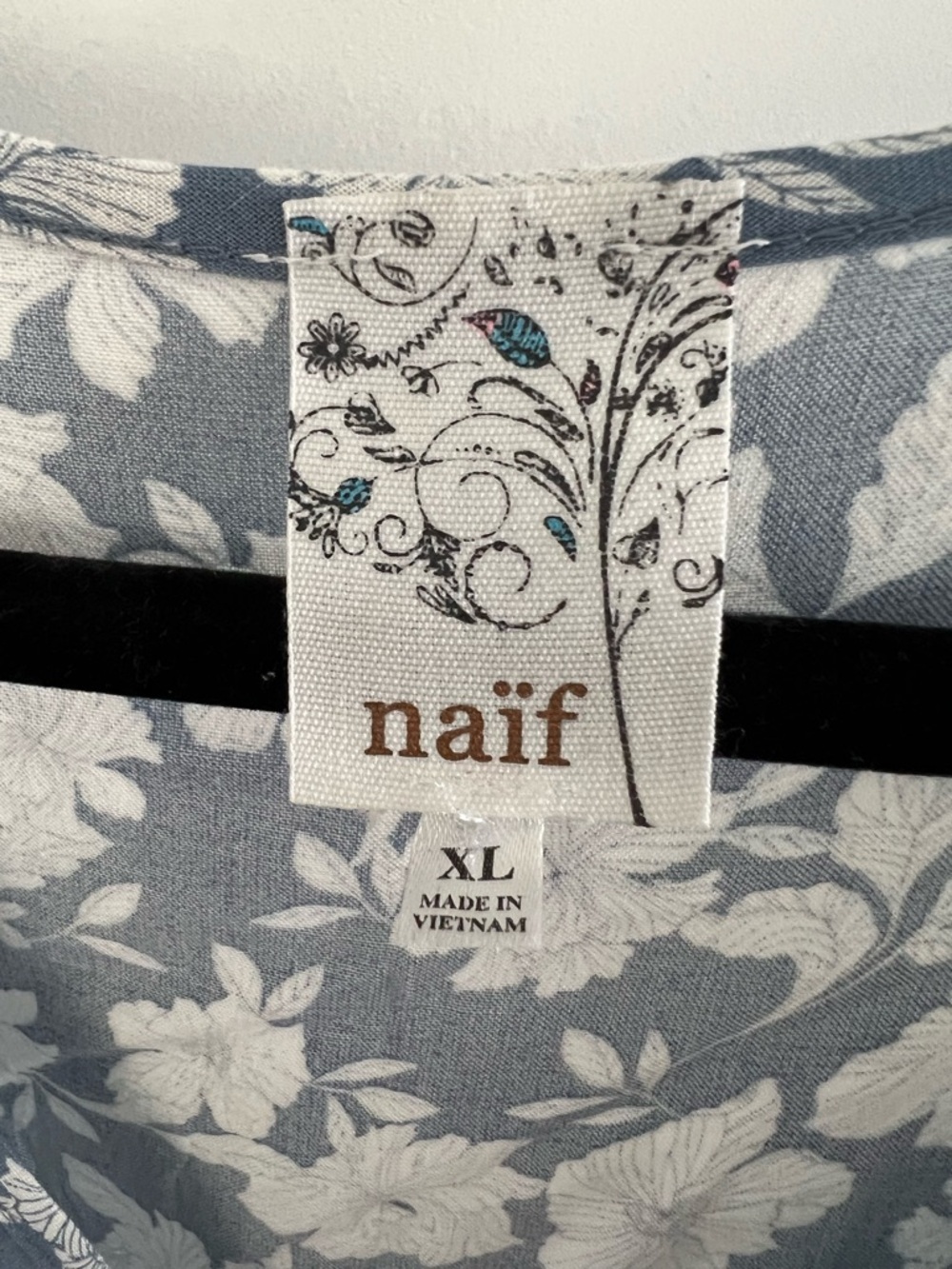 NAIF Dusty Blue Floral Wrap Maxi Dress - Picture 3 of 5